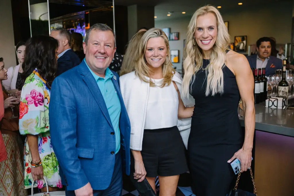 Nick Waldo, Monica Bailey Bickers, Missy Herndon at the launch party for PaperCity The Woodlands  (Photo by Johnny Than)