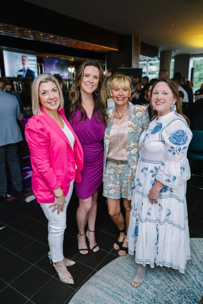 Polly Hunt, Audra Simpson, Bobbi Jo Miller, Alison Judge at the launch party for PaperCity The Woodlands (Photo by Johnny Than)