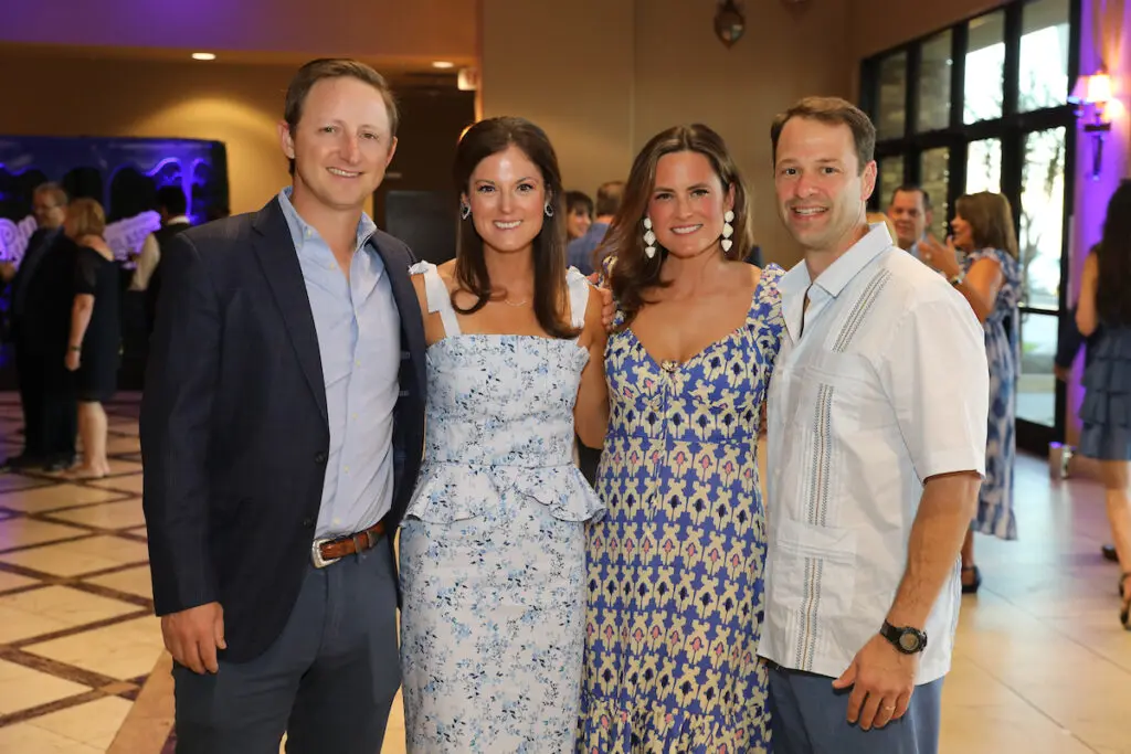 Reed & Catherine Barrett, Annie & Tyler McQueen at the Child Advocates dinner.  (Photo by Priscilla Dickson)