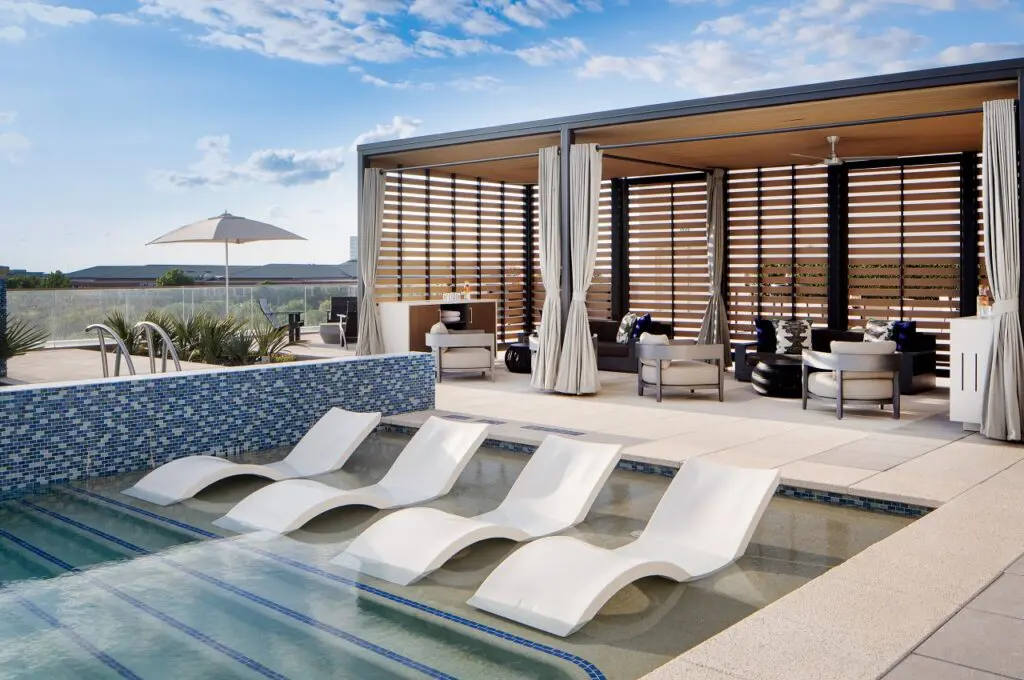 Dip your toe in the water as you enjoy seasonal flavors from the pool's restaurant and bar.