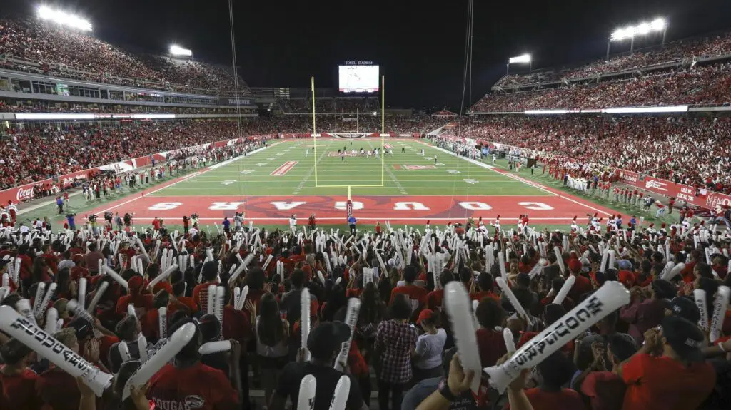 If the University of Houston's Big 12 opener vs. TCU is made a night game it will try to replicate the soldout electric atmosphere of UH's night game vs. Louisville and Lamar Jackson in 2016.