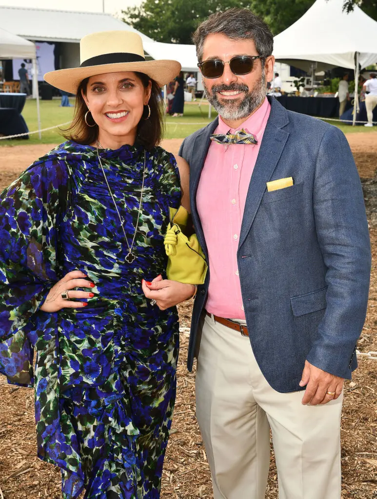 Stacey & Al Lindseth at the Bo's Place Hats, Hearts & Horseshoes Kentucky Derby party at Houston Polo Club. (Photo by Dave Rossman)