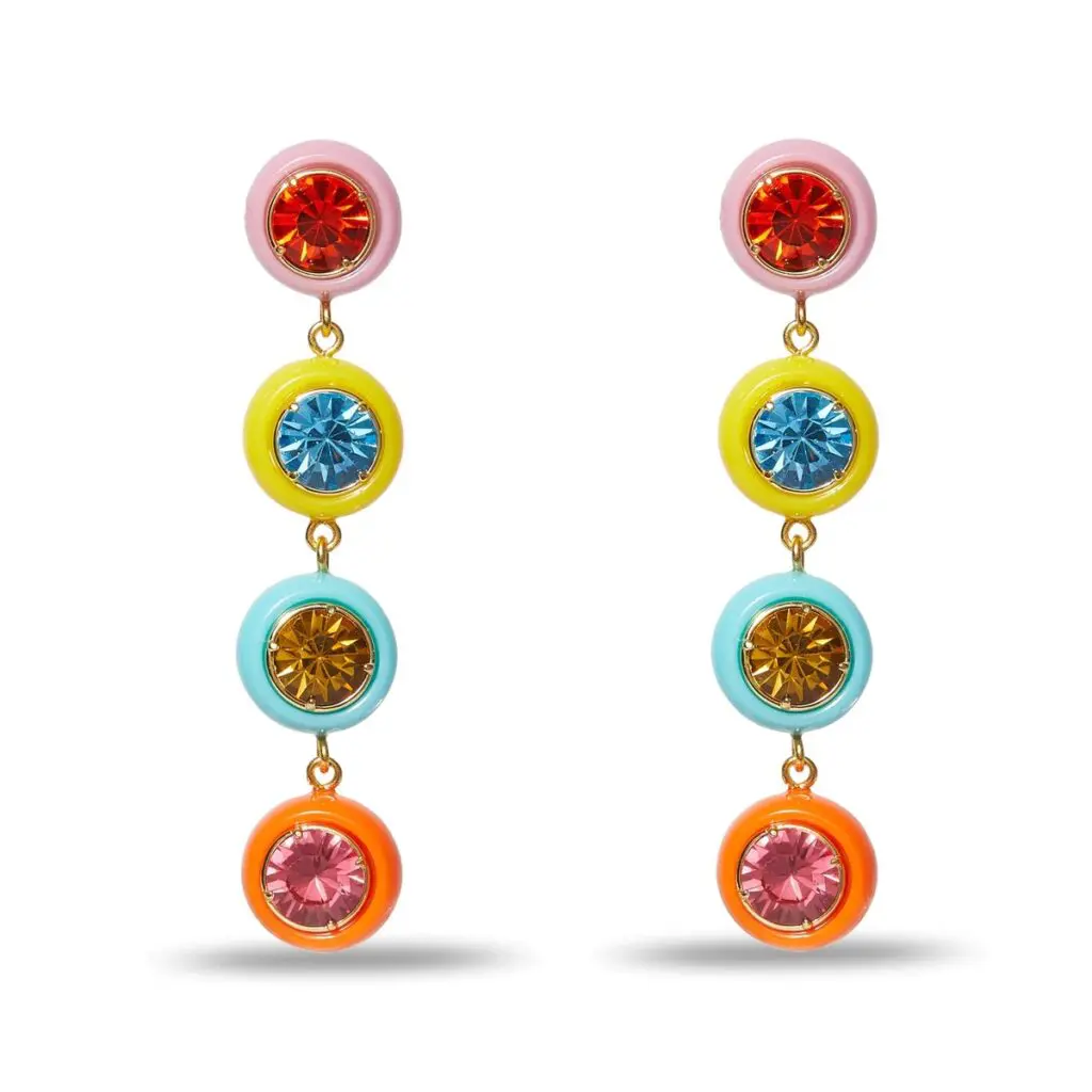 Taffy Rainbow Gumball Linear Earrings, Lele Sadoughi