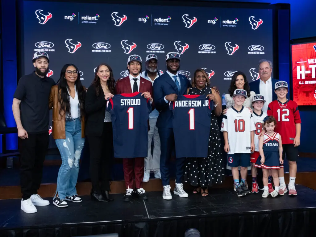 The Houston Texans draft celebration turned into a family affair. (Photo by F. Carter Smith)