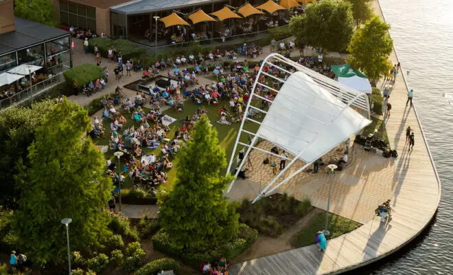 Experience Hughes Landing on scenic Lake Woodlands with live music Thursday evenings! Rock the Row features local and regional bands playing a variety of favorites