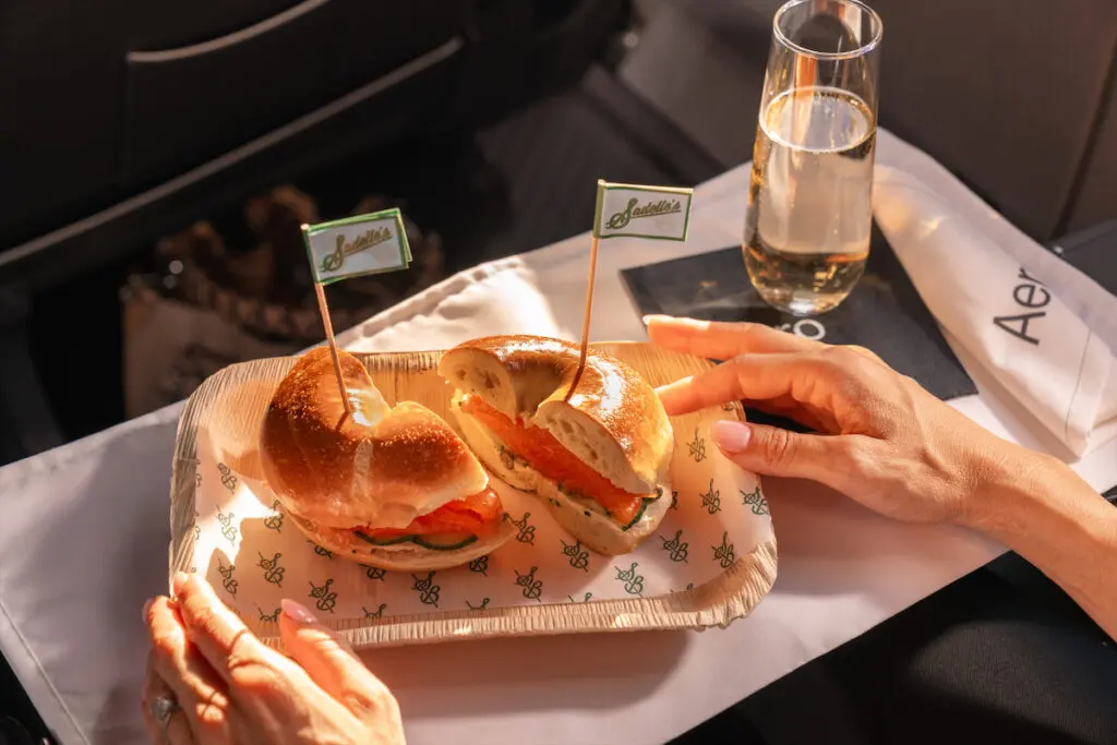 Sadelle's served on board Aero's semi-private jets.