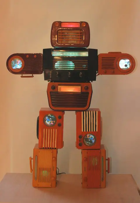 Nam June Paik's "Bakelite Robot," 2002. (Courtesy Estate of Nam June Paik and Tate Modern, London)