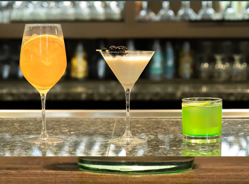 Janet Jackson's cocktail at E'terie Bar & Grill comes with a slice of grapefruit, The Dave Matthews' "Dream" and the Snoop Dog/Wiz Khalifa drink will be featured this summer when each Embassy Suites serves up summer cocktails. (Photo by Raquel Fatiuk)