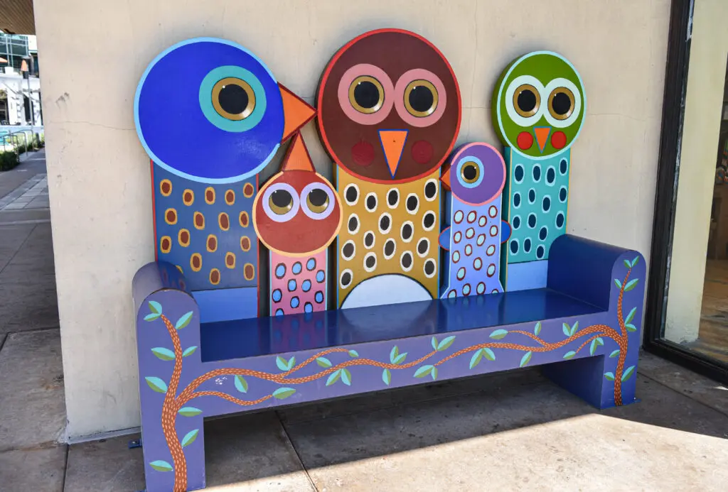 Residents and tourists alike can see the depth and variety of public art The Woodlands has to offer which includes art benches, mosaics, art bike loops, and more. (Photo by Jessica T. Payne) 