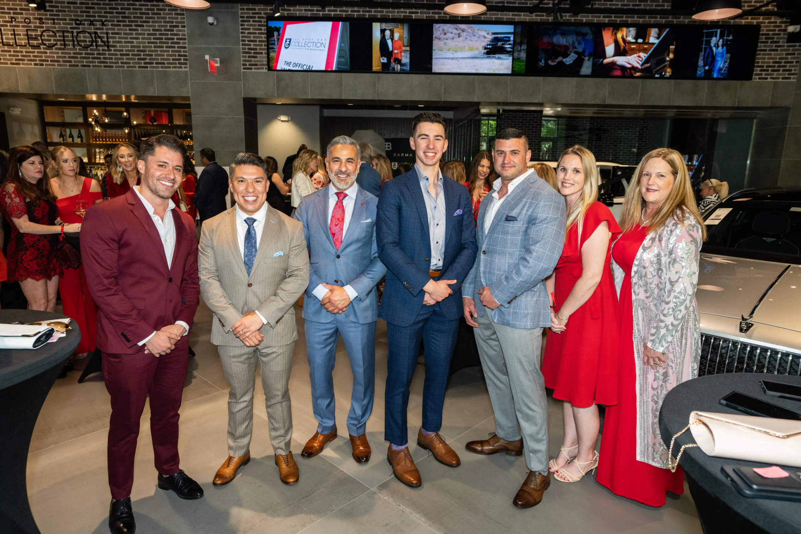 Lonny Soza hosted a VIP group at Post Oak Collection, including firefighters and friends.