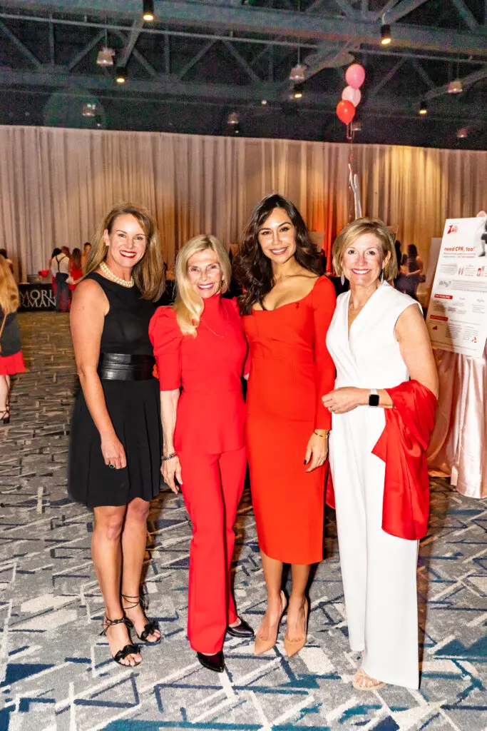 Shannon Wing, Ann Snyder, Elvira Graham and Linda Nelson at the Go Red For Women Luncheon in The Woodlands.