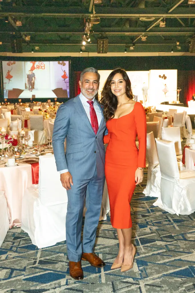 Hosts Lonny Soza and Elvira Graham chaired the Go Red for Women Luncheon in The Woodlands. (Photo by Doris Paniagua)