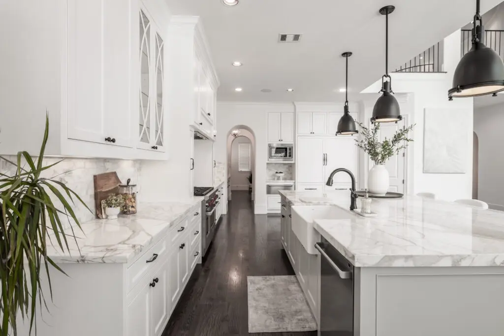 The Chef's kitchen offers every top-of-the-line appliance. (Photo by Ambia Photography)