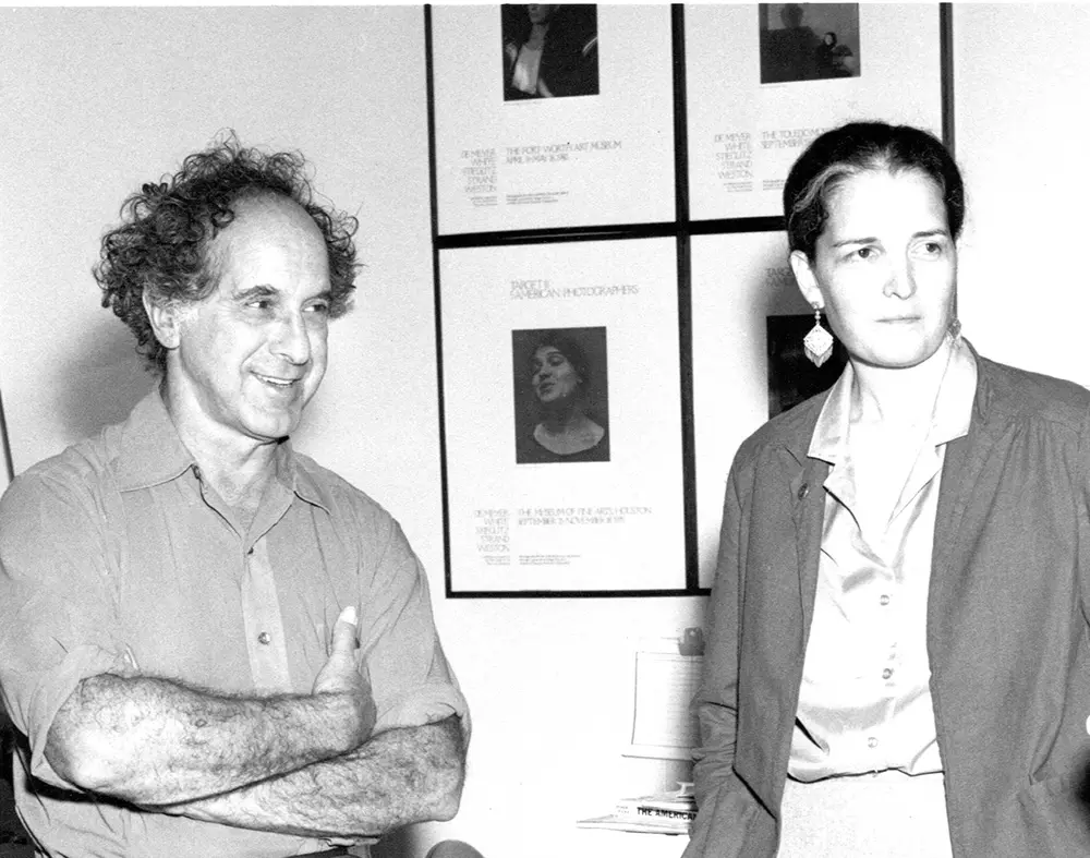 Robert Frank and Anne Tucker at the Museum of Fine Arts, Houston, 1983 (Courtesy Anne Tucker)
