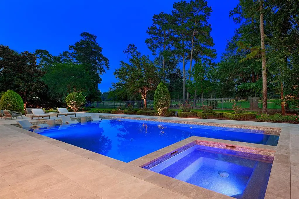 The pool was installed in 2021 and is ideal for evening dips. 