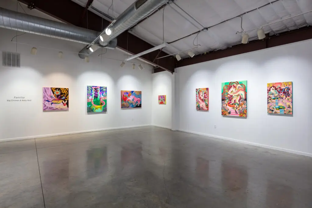 "Familiar" by Big Chicken & Baby Bird at Art League Houston (Photo by Alex Barber, Courtesy of Art League Houston)