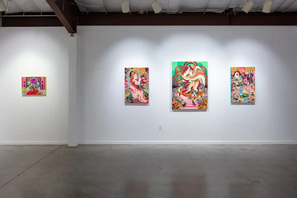 "Familiar" by Big Chicken & Baby Bird at Art League Houston (Photo by Alex Barber, Courtesy of Art League Houston)