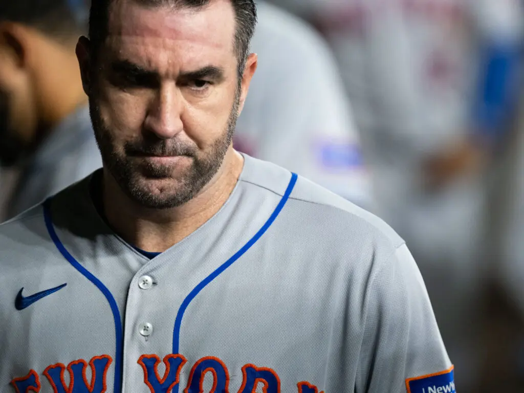 New York Mets' star acquisition Justin Verlander walked away frustrated after facing his former team for the first time. (Photo by F. Carter Smith)
