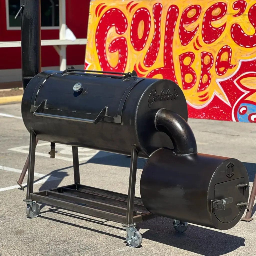Goldee's designed its own smoker with M and M Barbecue Company. For the home cook who has everything.