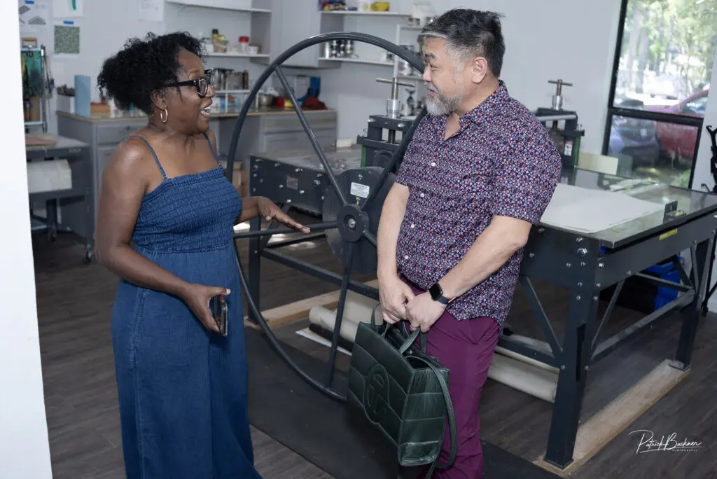 Delita Martin, Sixto Wagan  at the April Emerging Collectors Brunch (Photo by Patrick Buckner)