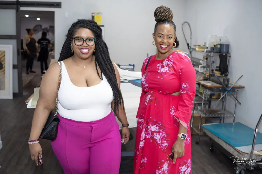 Raquel Seymone, Kenetha Belizaire  at the April Emerging Collectors Brunch (Photo by Patrick Buckner)