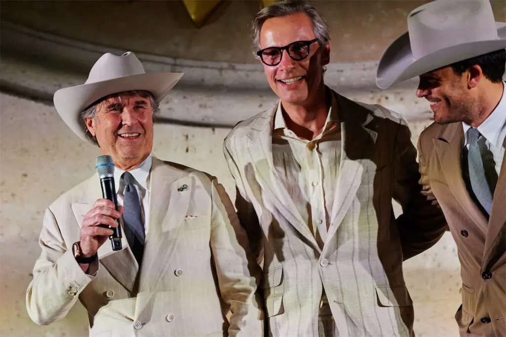 Brunello Cucinelli, Geoffroy van Raemdonck, Riccardo Stefanelli (Photo by Jonathan Zizzo)