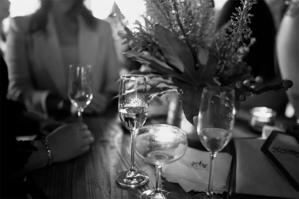 Custom Mayenda Riedel Ouverture glasses (Photo by Afritina Coker )
