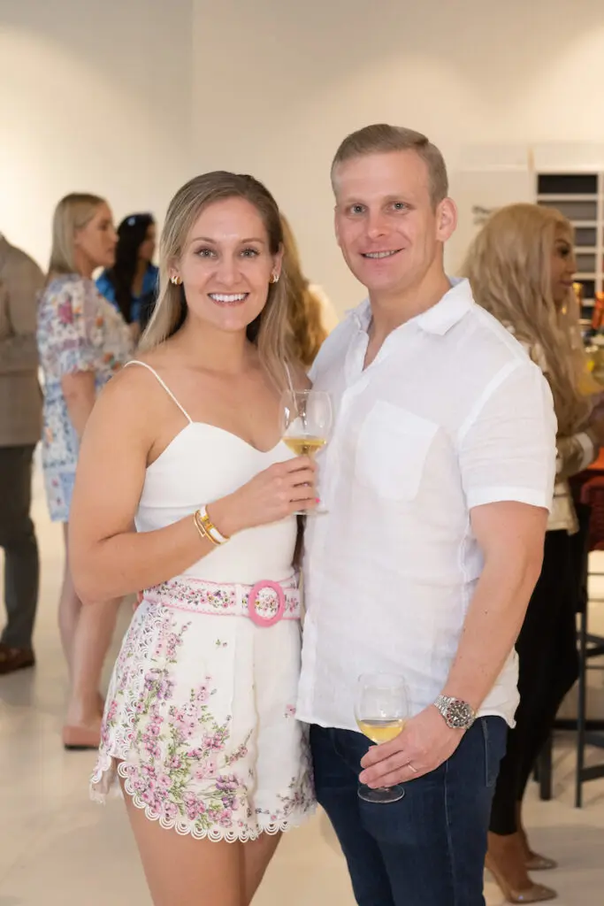 Katie & Max Degwitz at the BeDESIGN fête introducing Sorellina Rooftop and Frerejean Frères champagne.