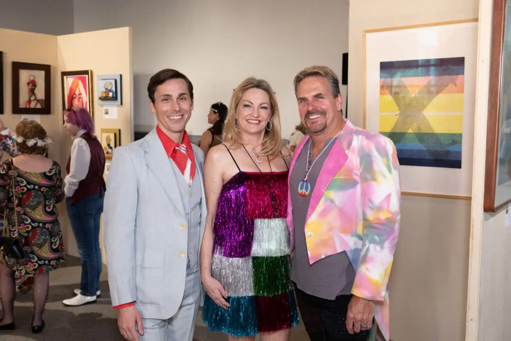 MC Brandon Weinbrenner, C. C. & Duke Ensell at the Heritage Society Love Street Gala (Photo by Wilson Parish)