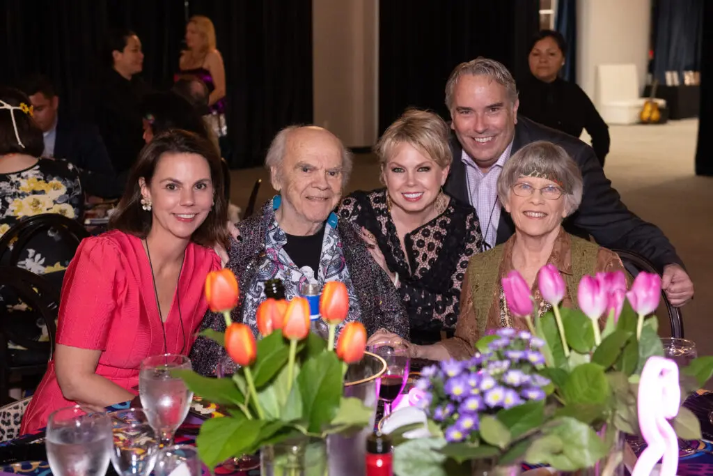 Mary Van Pelt, Honoree David Adickes, Tammy Dowe, Jason Fuller, Linda Wiley at the Heritage Society Love Street Gala (Photo by Wilson Parish)