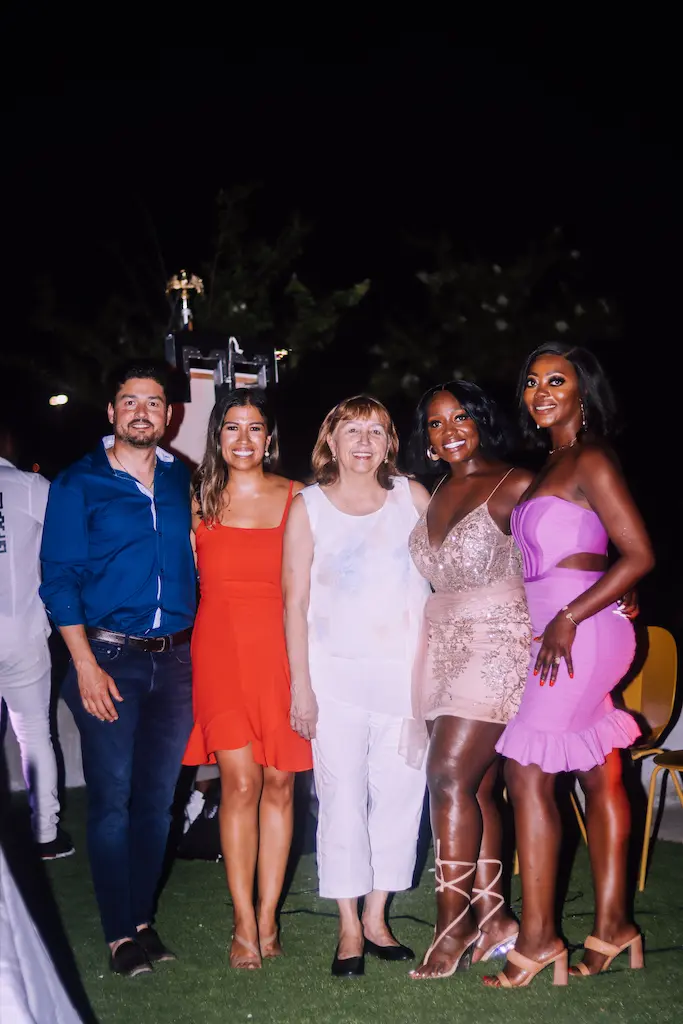 Danny Hidalgo, Honoree Laura Hidalgo, Ysable Hidalgo, Founder Jennifer Sebasigari, Honoree Jumi Adeyinka at the SEBAS Foundation Live Fire Event  (Photo by AM Photography)