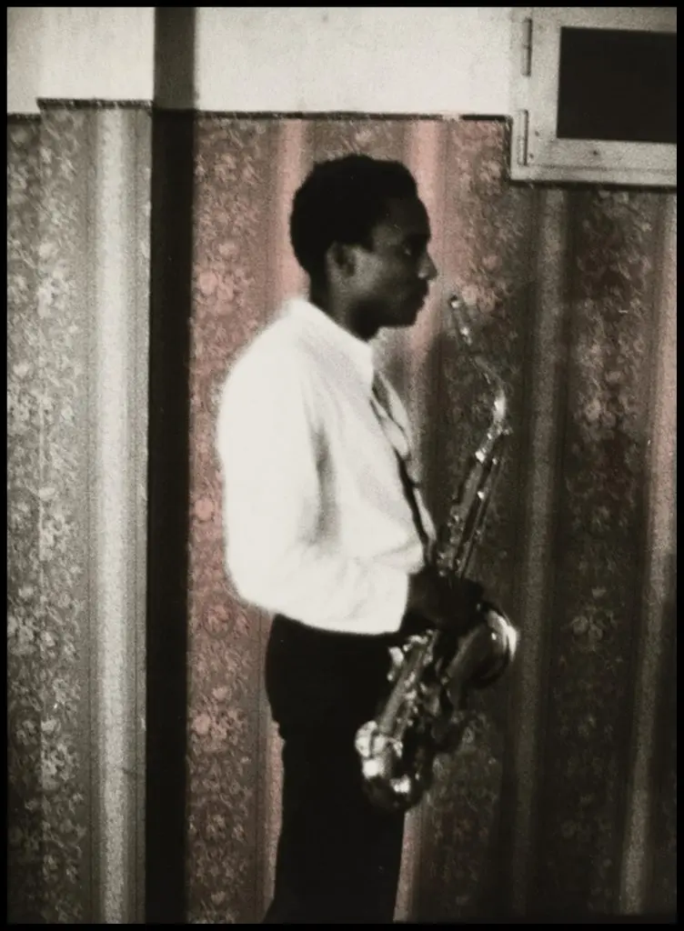 Ming Smith's "David Murray in the Wings, Padova, Italy," 1978 (Courtesy Contemporary Arts Museum Houston)