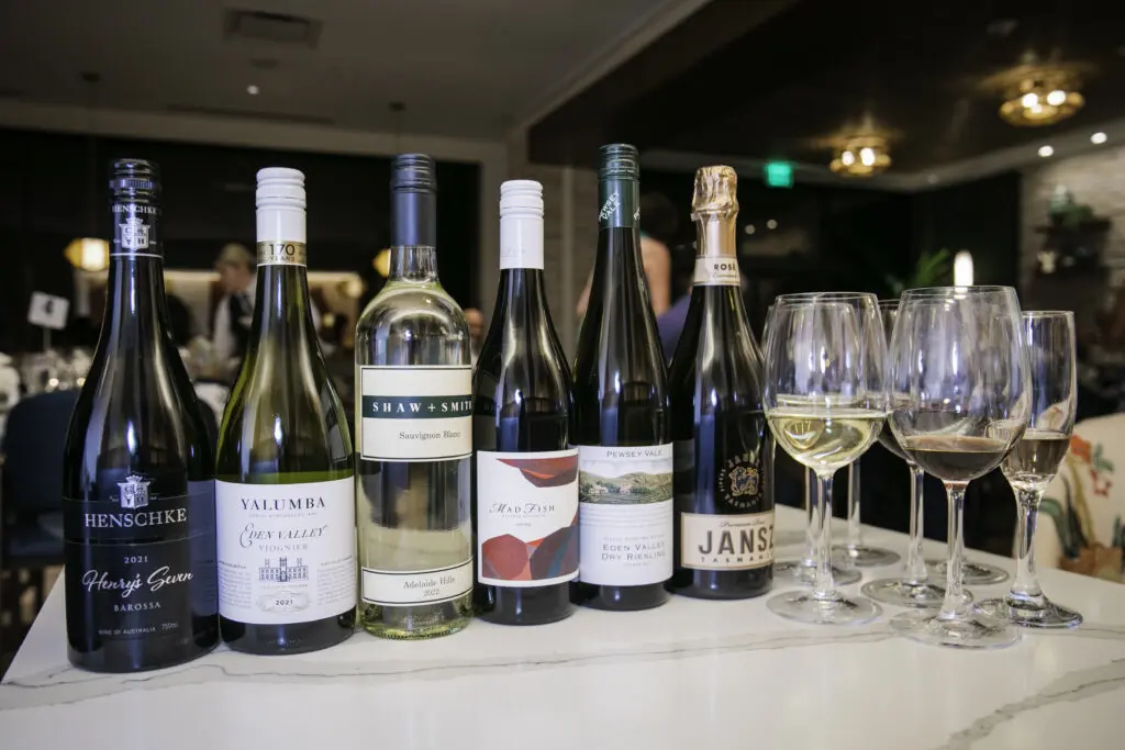 The wines from the Wine & Food kickoff dinner all came from the Southern Hemisphere.
