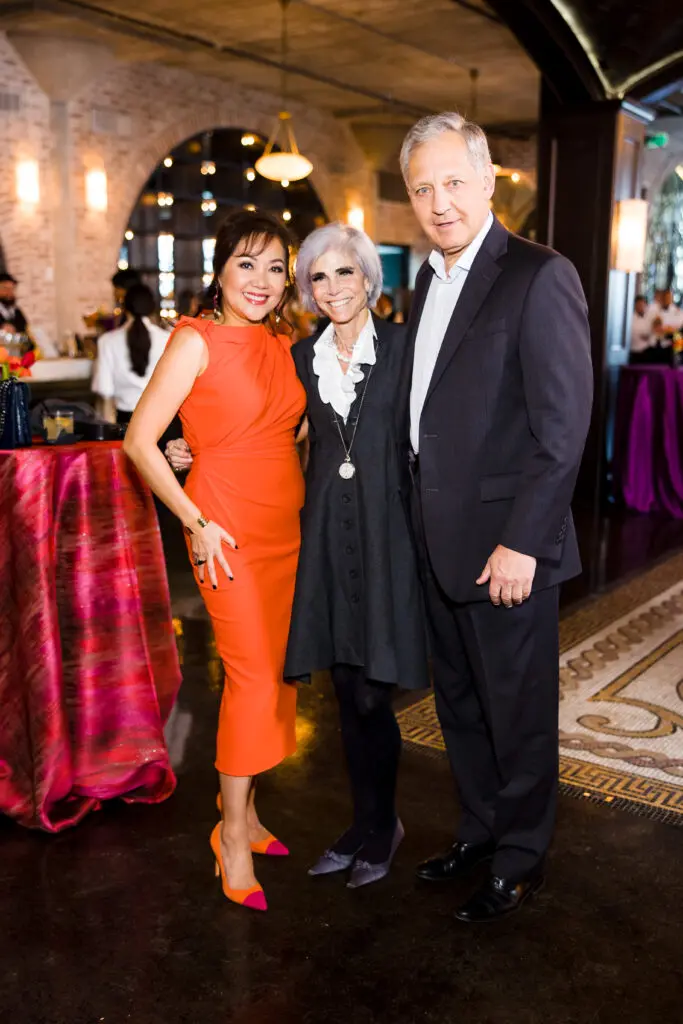 Thuy Tran, Chairs Judy & Scott Nyquist at Rothko Chapel Inspirit Dinner (Photo by Hung L. Truong)