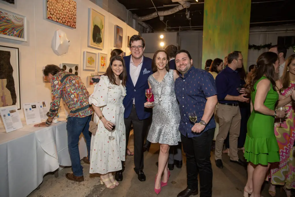 Julia & Dalton Harris, Juliet & David Franco at the 2023 Glasstire Party & Auction (Photo by Jenny Antill Clifton)