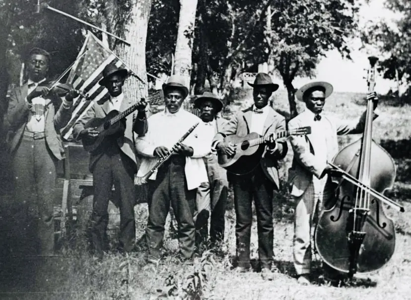 This band played music at the 1900 Emancipation Day Junteenth celebration at Eastwoods Park in Austin, Texas on June 19, 1900. (Photo by Grace Murray Stevenson. Courtesy Austin History Center.)