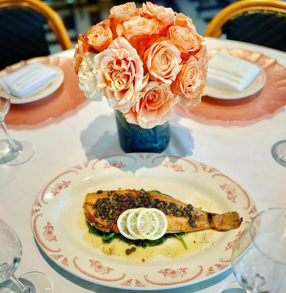 The Dover Sole Meuniere in a caper brown butter sauce at Le Margot is sure to make an impression.