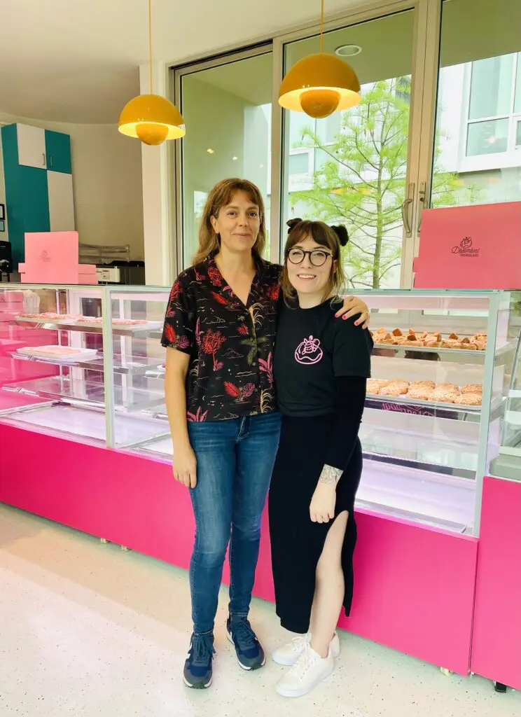 Owner of Spiral Diner, Dreamboat Donuts and the newest Maiden: Fine Plants & Spirits Amy McNutt, with her CEO Samantha Ofeno. (Photo by Courtney Dabney)