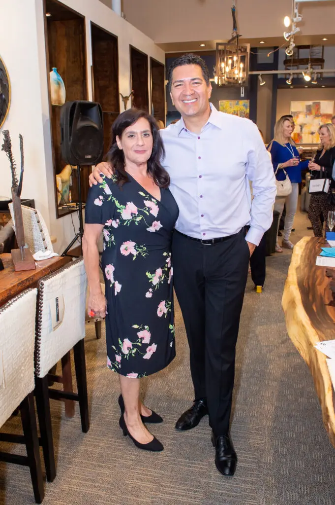 Sandi Mercado, Anthony Yanez  at the Citizens for Animal Protection Celebrity Paws Gala launch party  (Photo by Jacob Power)
