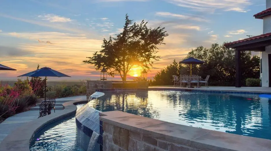 The vast pool flanks a 3,000 square foot pools houses at 2721 Old Decatur Road in Decatur