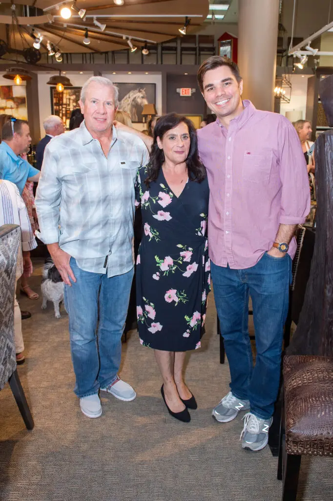 Steve Johnson, Sandi Mercado, Kenny Webster  at the Citizens for Animal Protection Celebrity Paws Gala launch party  (Photo by Jacob Power)