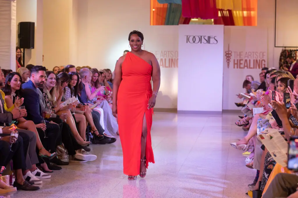 Teal Holden, CEO of Memorial Hermann Surgical Hospital Kingwood,at The Arts of Healing Foundation's Women in Medicine fashion event (Photo by Daniel Ortiz)