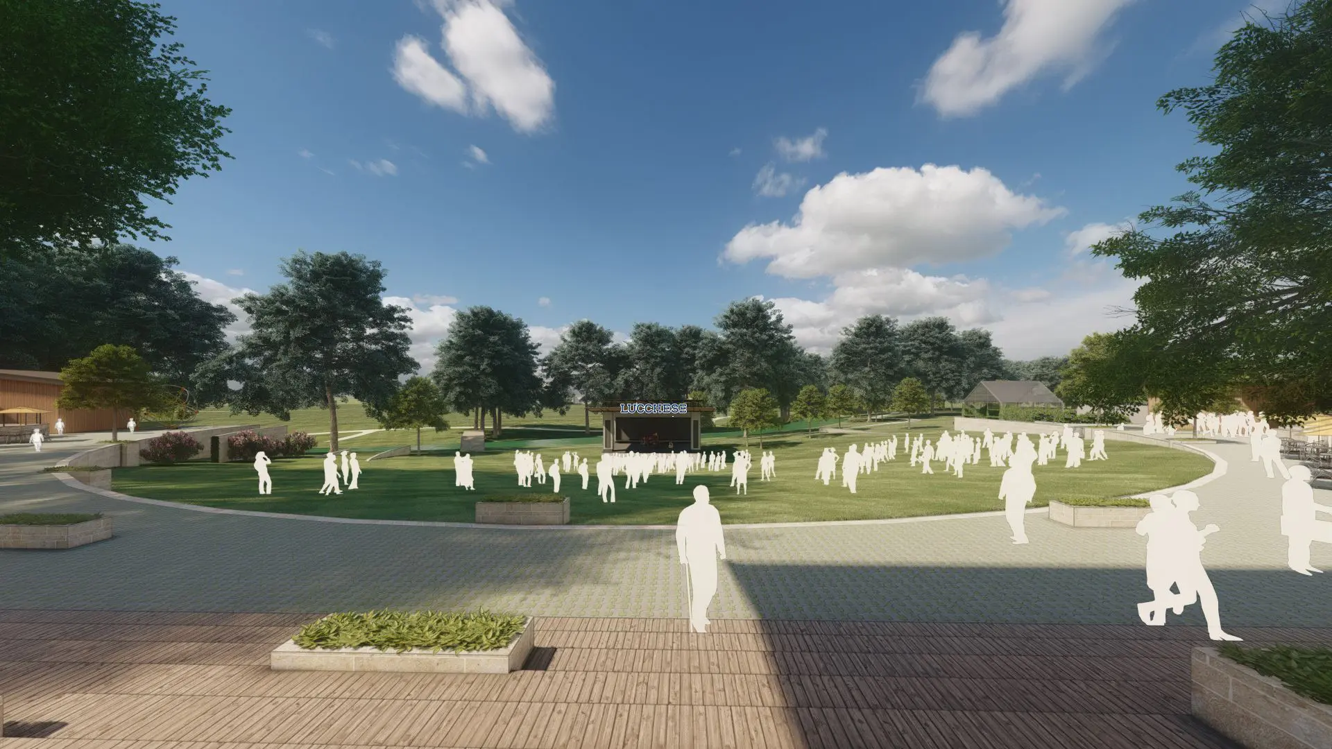 With its open air amphitheater, The Lucchese Stage will be a key component of The District in Willow Park.