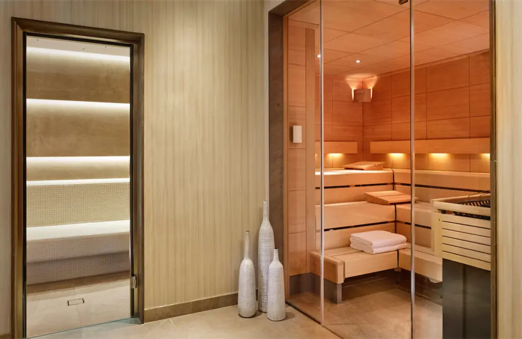 The Ritz-Carlton, Berlin even offers a sauna. (Photo by Matthew Shaw)