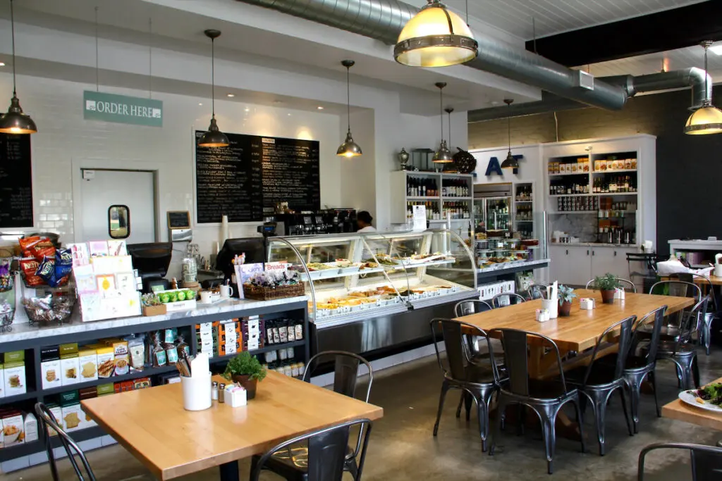 Pick a colorful salad and an indulgent pastry from the case at Thyme Market