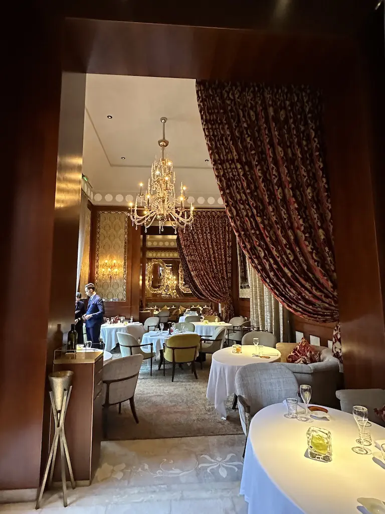 The Italian restaurant at the Royal Monsour Hotel in Marrakech, Morocco