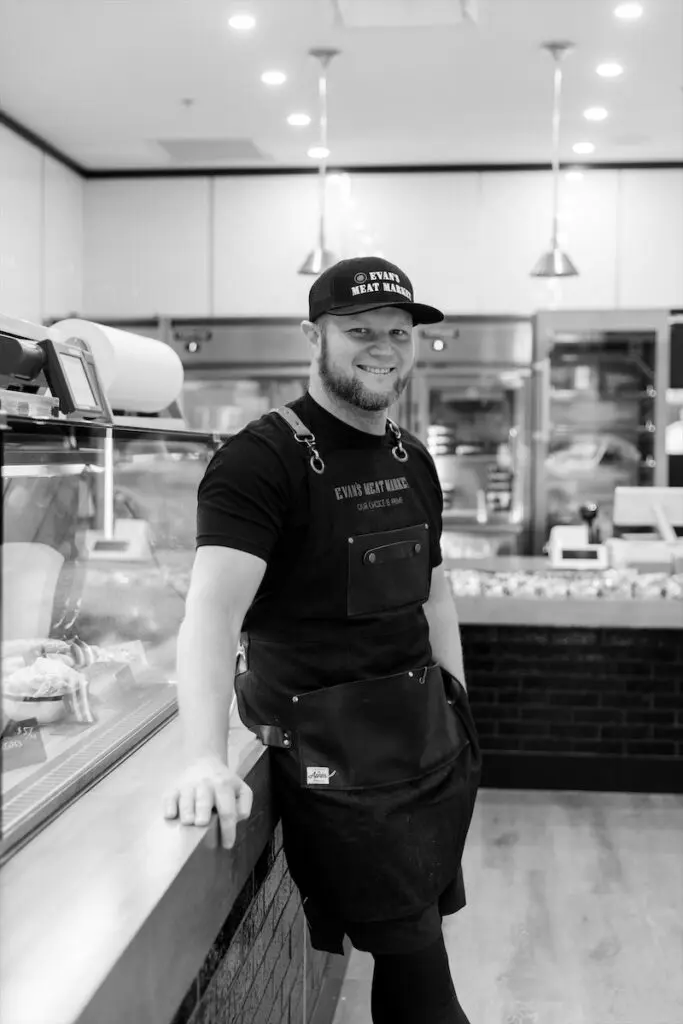 Evan Meagher, owner of Evan's Meat Market (Photo by Jacob Carroll)
