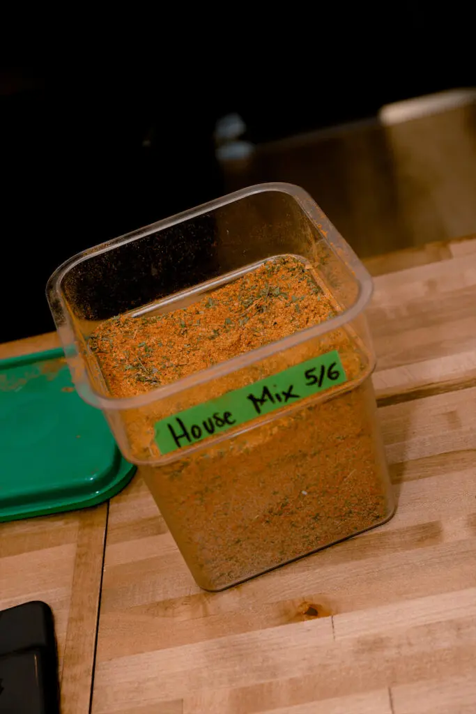 House made seasoning at Evan's Meat Market. (Photo by Jacob Carroll)