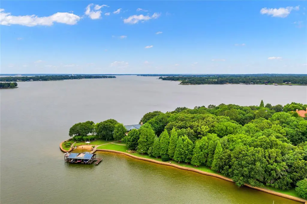 Cedar Creek Lake is focal point of the property at 205 Lakeside Drive in Malakoff.