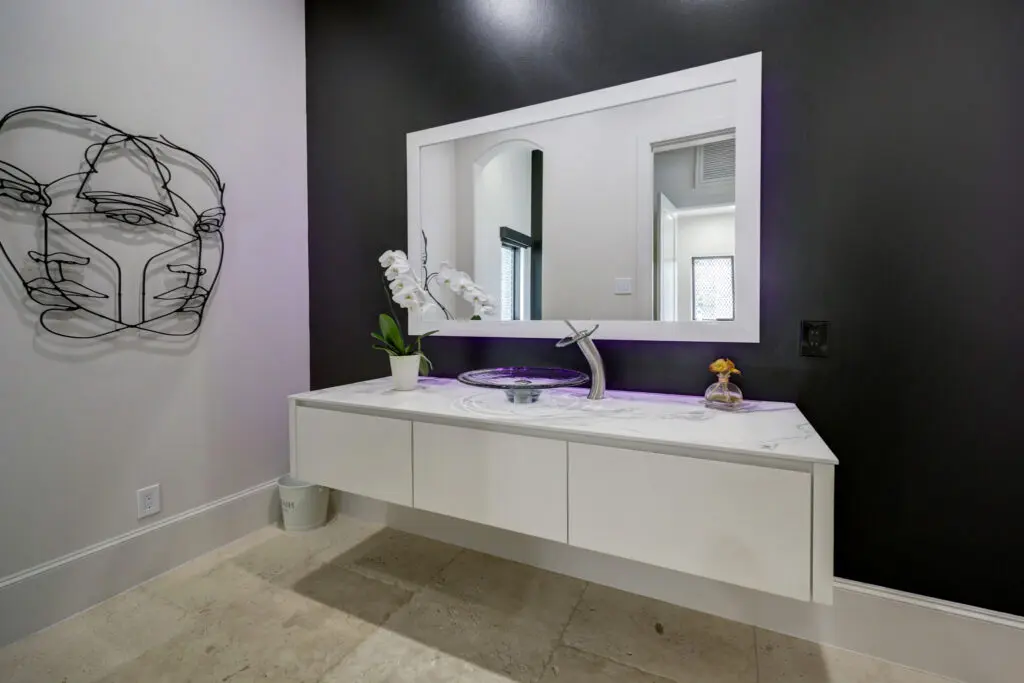One of two powder rooms located on the first floor of 5620 Bordley. (Photo by TK Images)